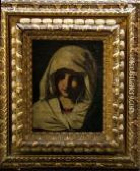 Head Of The Virgin Oil Painting - Giovanni Battista Salvi