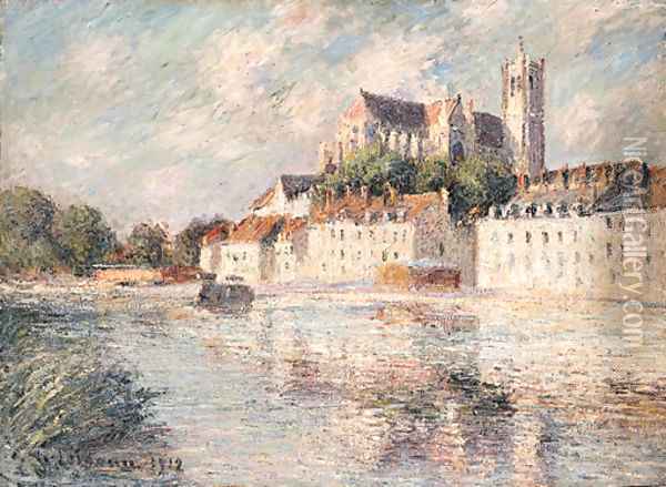 La cathedrale d'Auxerre Oil Painting - Gustave Loiseau