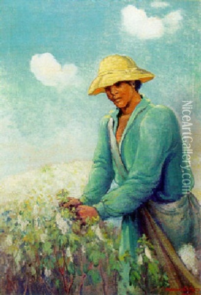 Cotton Pickers Oil Painting - Dawson Dawson-Watson