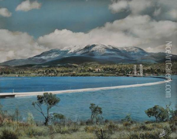 Hobart Bridge Oil Painting - Edwin Robert Beattie