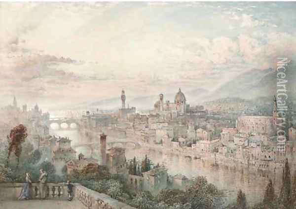 Florence from Piazzale Michelangelo Oil Painting - William Collingwood Smith