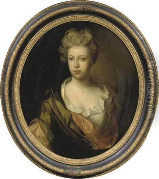 Portrait Of An Elegant Lady Oil Painting - Sir Godfrey Kneller