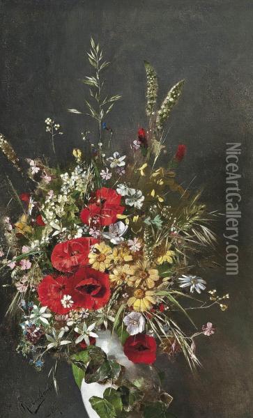 Summer Bouquet Oil Painting - Rubens Santoro