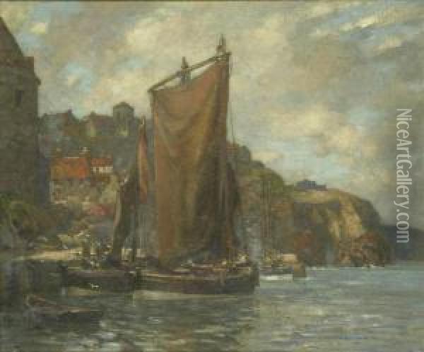 Harbour Scene Oil Painting - James Whitelaw Hamilton