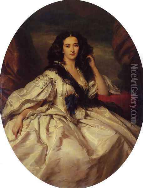 Wienczyslawa Barczewska, Madame de Jurjewicz Oil Painting - Franz Xavier Winterhalter