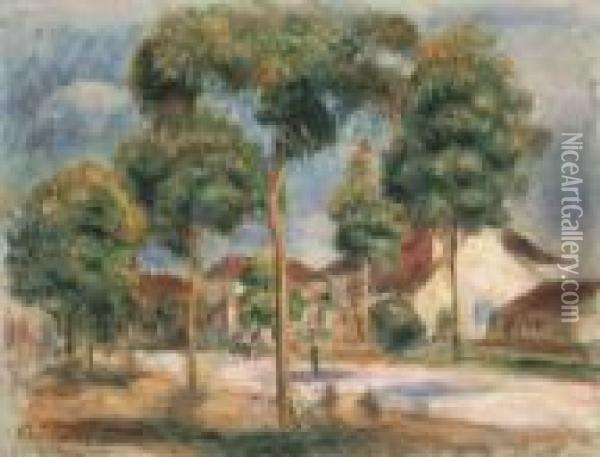 La Route Ensoleillee Oil Painting - Pierre Auguste Renoir