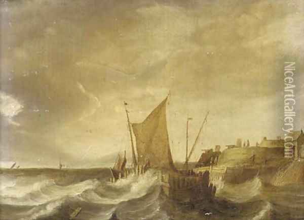 Shipping in stormy seas Oil Painting - Bonaventure II Peeters