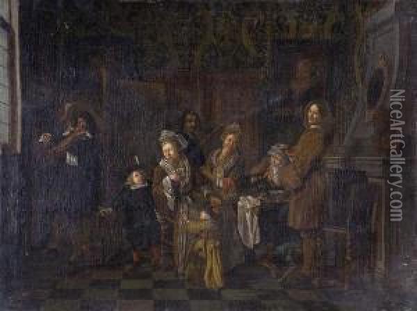 Concerto In Un Interno Oil Painting - Jan Josef, the Elder Horemans