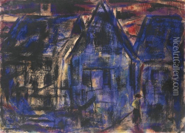 Soester Hauser (houses In Soest) Oil Painting - Christian Rohlfs