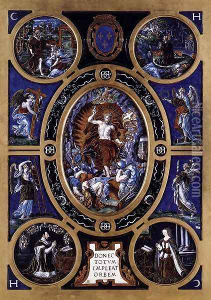 Resurrection 1553 Oil Painting - Leonard Limosin