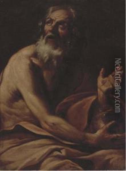 Saint Jerome Oil Painting - Giovanni Battista Langetti