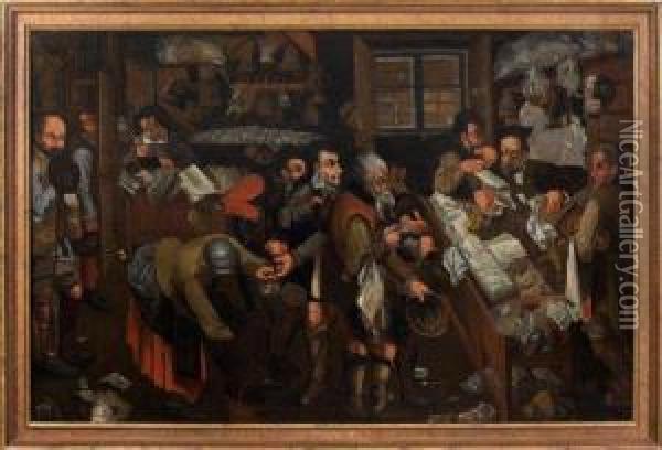 Le Paiement De La Dime Oil Painting - Pieter III Brueghel
