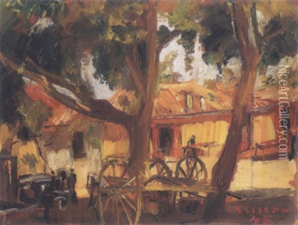 Il Carretto Oil Painting - Luigi Crisconio