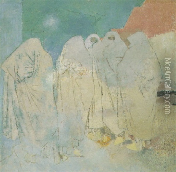 Group Of Women, Marrakesh Oil Painting - Glyn Warren Philpot