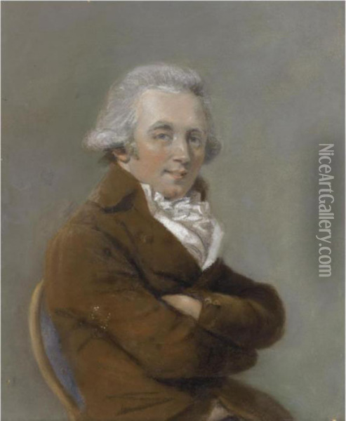 Portrait Of Daniel Gardner (c. 1750-1805) Oil Painting - John Raphael Smith