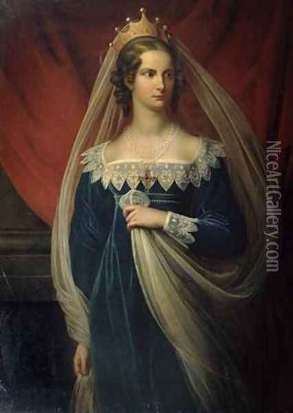 Portrait of Princess Charlotte von Preussen Oil Painting - Gerhard von Kugelgen