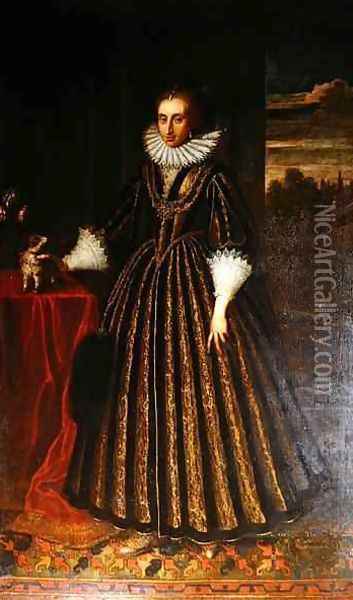 Lady Southampton Oil Painting - Cornelius Janssens Van Ceulen