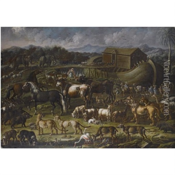 Noah's Ark Oil Painting - Cajetan Roos