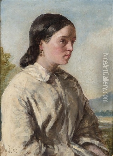 Retrato De Dama Oil Painting - John Phillip