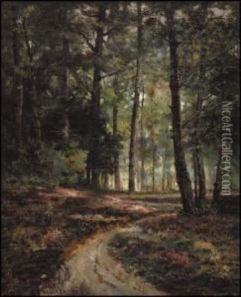 Shooting Path In The Park Oil Painting - Aaron Allan Edson