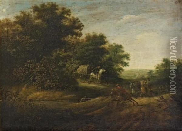 The Hold-up Oil Painting - Esaias Van De Velde