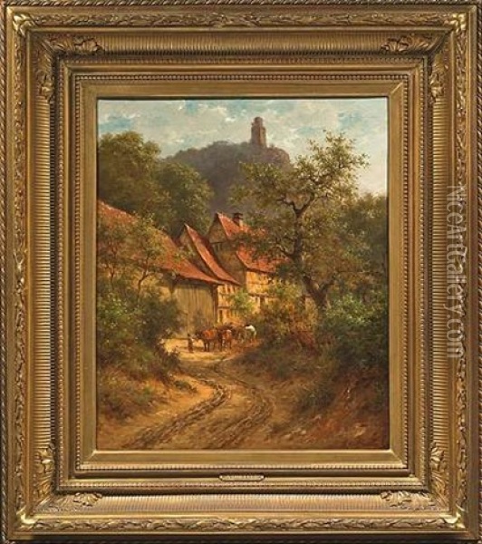 Blick Auf Falkenstein Oil Painting - Johann Adolf Hoeffler