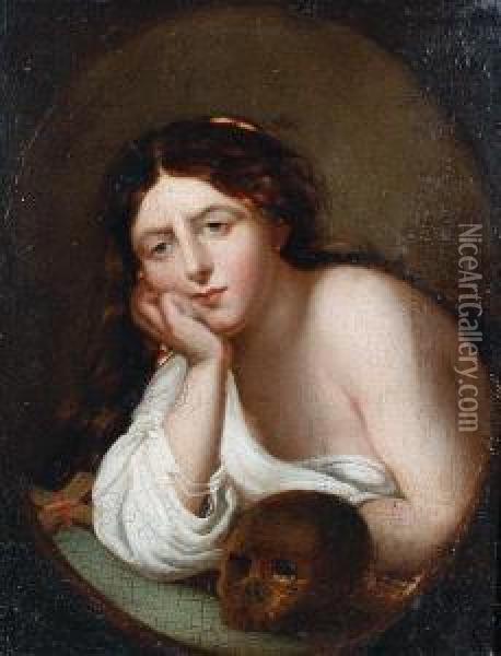 Mary Magdalene In Contemplation Oil Painting - Francesco Furini
