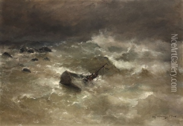 In The Storm Oil Painting - Eugen (Cean) Voinescu