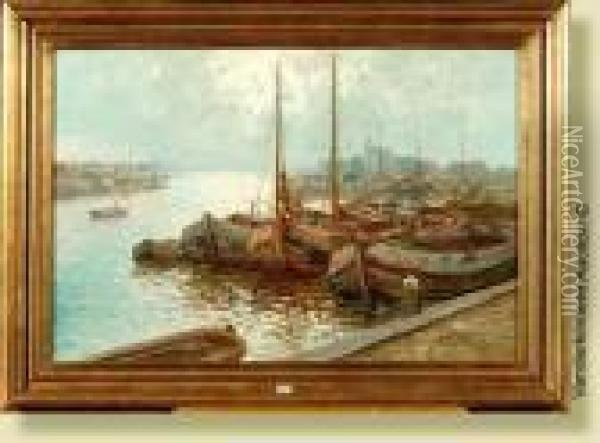 Port De Peche Oil Painting - Kees Terlouw