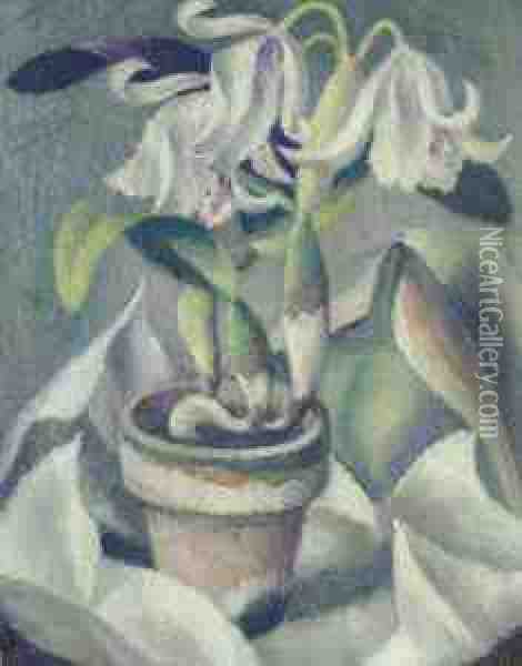 White Orchids Oil Painting - Edward Middleton Manigault