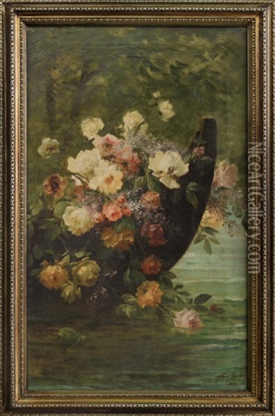 Composizione Floreale Oil Painting - Giacinto Bo
