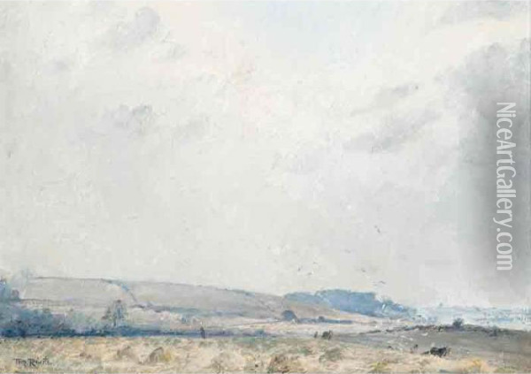 A Windy Day, Dorset Oil Painting - Tom Roberts