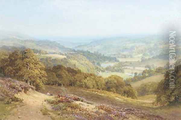 The Wye Valley Oil Painting - Harry Sutton Palmer
