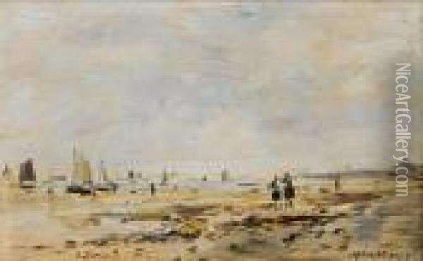 Cayeux, Le Rivage Oil Painting - Eugene Boudin