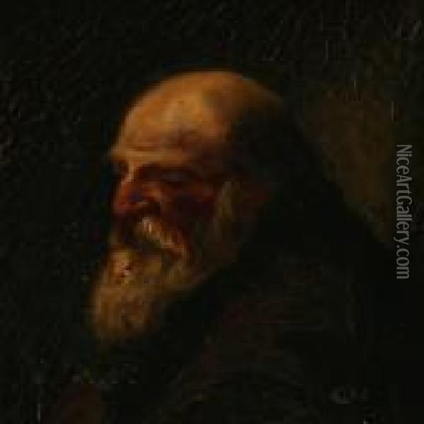 Portrait Of The Norwegian Painter Christian Krohg Oil Painting - Carl Locher