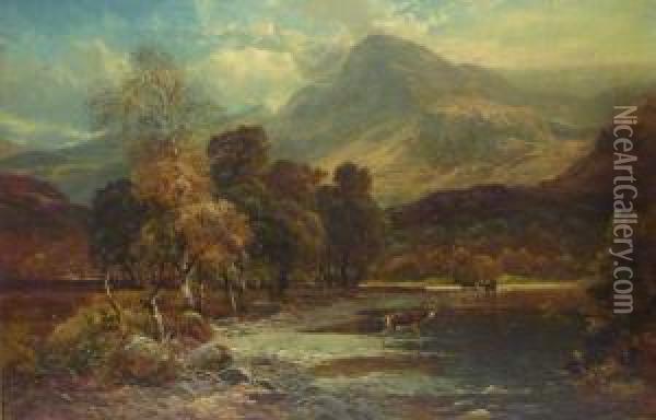 Silver Strand Loch Katrine Oil Painting - Clarence Roe