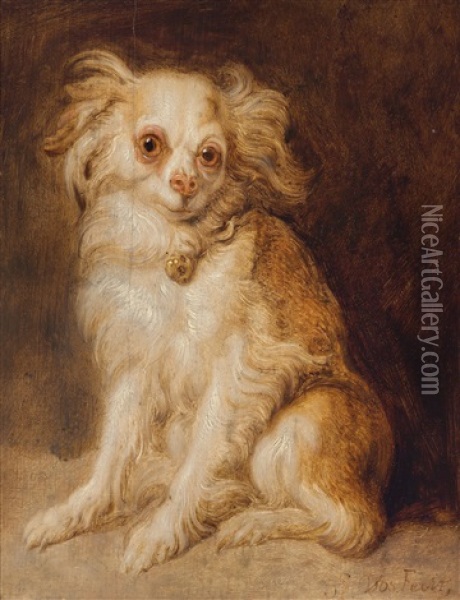 Ein Hund Oil Painting - Simon de Vos