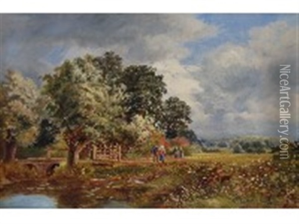 Rural Landscape Oil Painting - David Bates