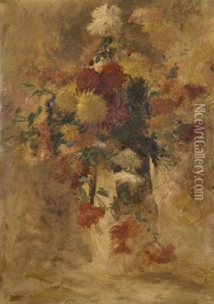 Bouquet De Fleurs Oil Painting - Fernand-Anne Piestre Cormon