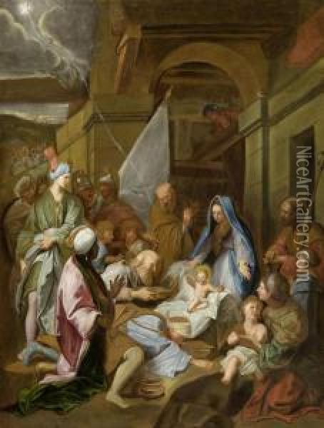 The Adoration Of The Magi Oil Painting - Quentin Varin