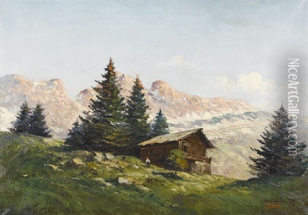 Norditalienische Berglandschaft Im Sommer Oil Painting - Clara Ermanno