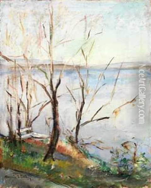 Oktobereftermiddag, Volden Oil Painting - Henrik Louis Lund