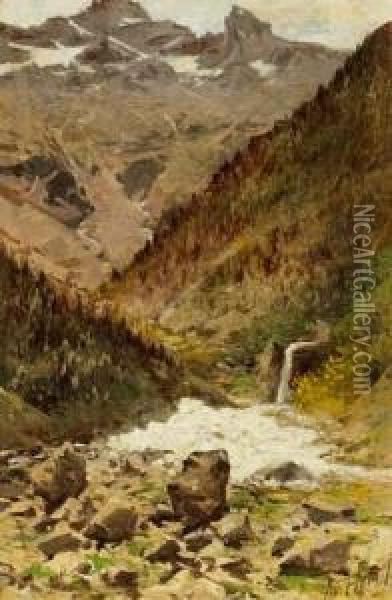 Ruscelletto In Montagna Oil Painting - Achille Formis Befani