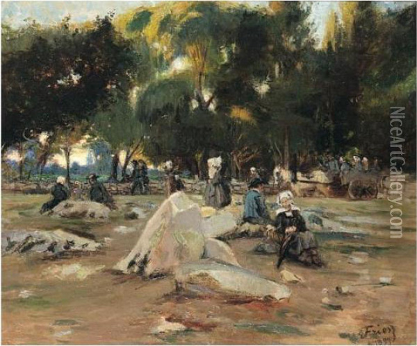 Jardin A Sainte Anne Le Palud Oil Painting - Emile-Othon Friesz