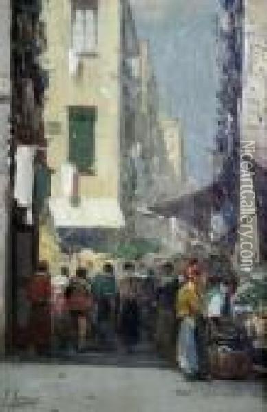 The Market, Tangiers Oil Painting - John Lavery