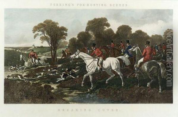 Herring's Fox-hunting Scenes Oil Painting - John Frederick Herring Snr