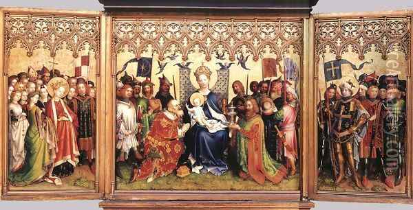 Altarpiece of the Patron Saints of Cologne 2 Oil Painting - Stefan Lochner