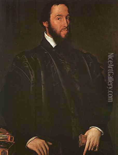 Portrait of Anton Perrenot de Granvelle 1549 Oil Painting - Anthonis Mor Van Dashorst