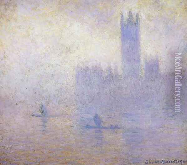 Houses of Parliament, Fog Effect I Oil Painting - Claude Oscar Monet