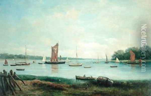 Morning on an East coast River Oil Painting - John Moore